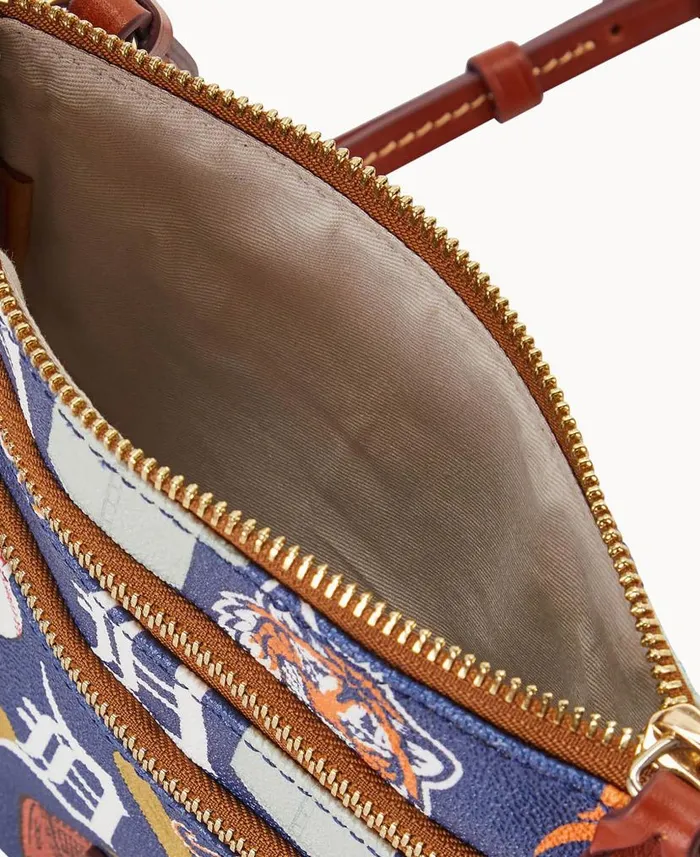 MLB Tigers N S Triple Zip Crossbody Tigers Woman Dooney and Bourke Crossbodies MLB Tigers N S Triple Zip Crossbody Tigers Woman Dooney and Bourke Crossbodies