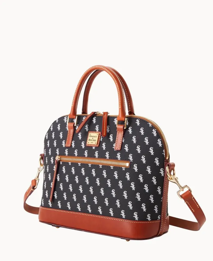 MLB White Sox Domed Zip Satchel White Sox Woman Dooney and Bourke Satchels MLB White Sox Domed Zip Satchel White Sox Woman Dooney and Bourke Satchels