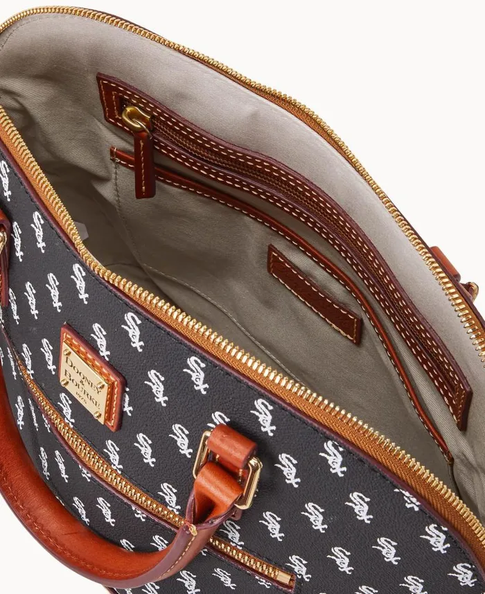 MLB White Sox Domed Zip Satchel White Sox Woman Dooney and Bourke Satchels MLB White Sox Domed Zip Satchel White Sox Woman Dooney and Bourke Satchels