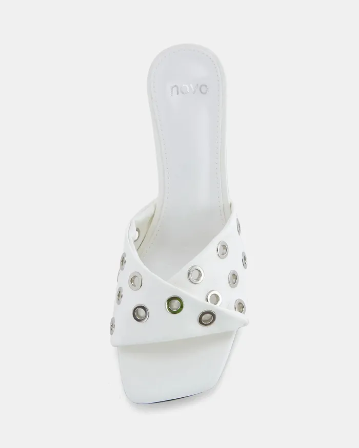 Mules Women NOVO Shoes YARA WHITE High Heels