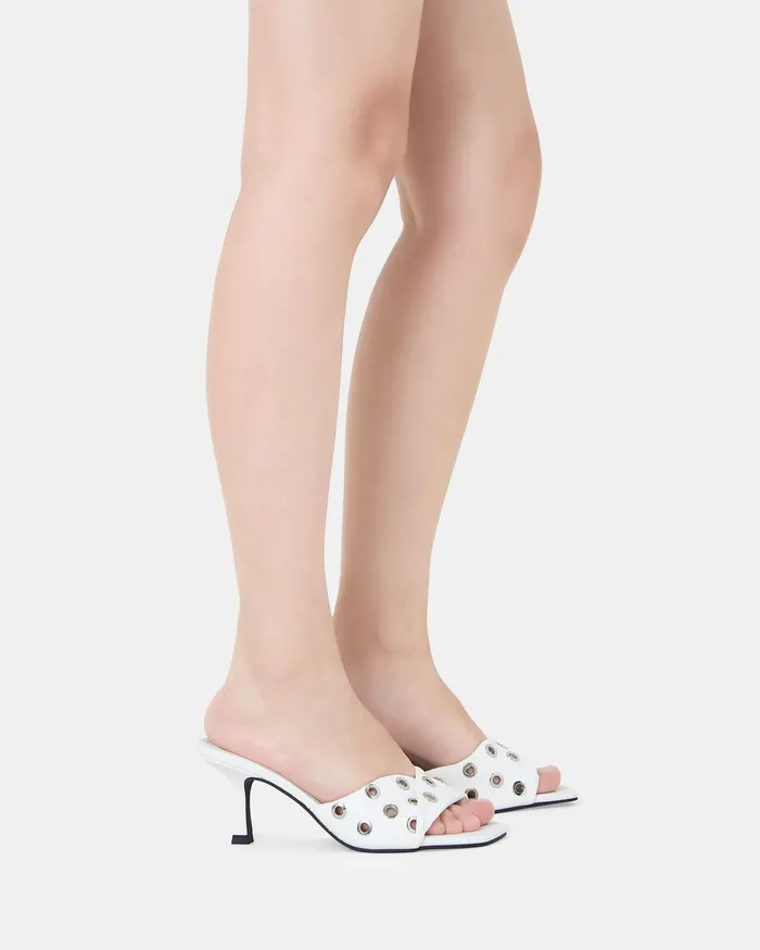 Mules Women NOVO Shoes YARA WHITE High Heels