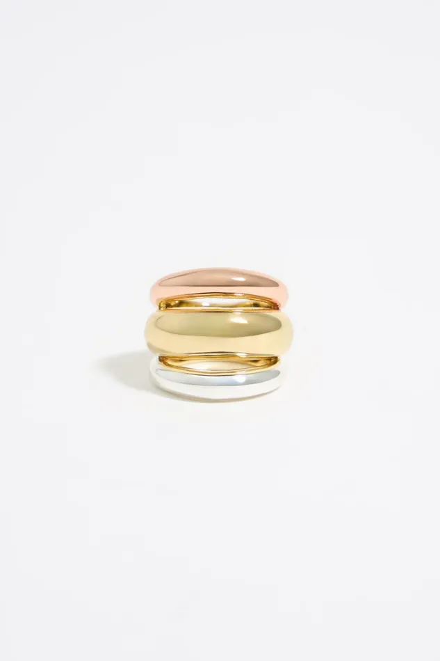Multicolor Threeband Ring Multigold Women Bimba Y Lola Jewelry Multicolor Threeband Ring Multigold Women Bimba Y Lola Jewelry