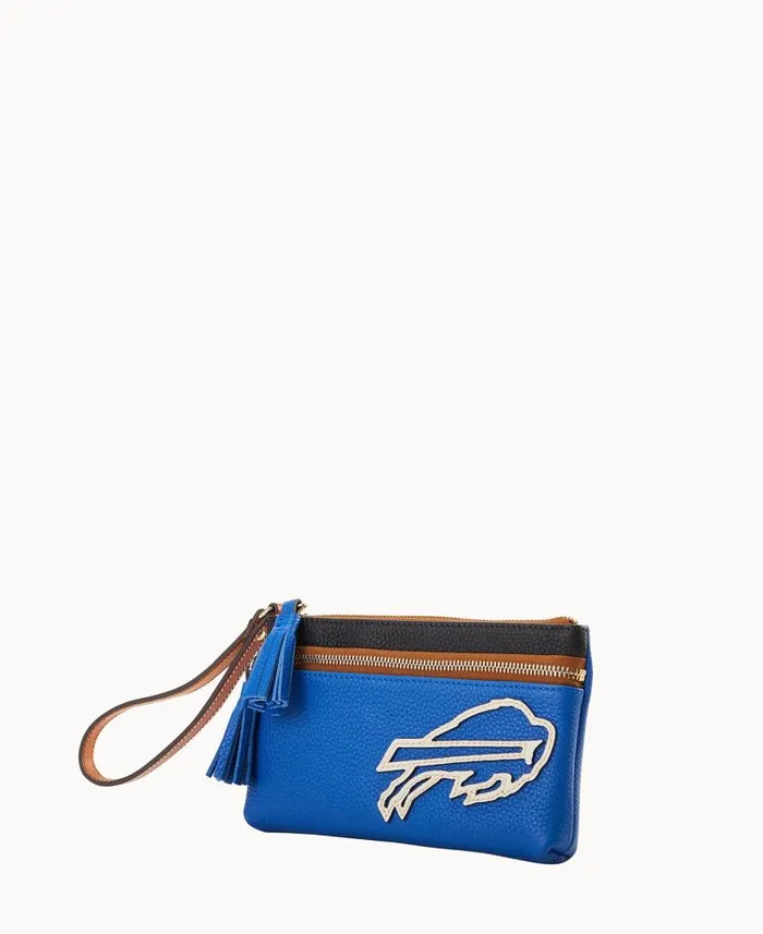 NFL Bills Double Zip Wristlet Bills ManWoman Dooney and Bourke Wallets NFL Bills Double Zip Wristlet Bills ManWoman Dooney and Bourke Wallets