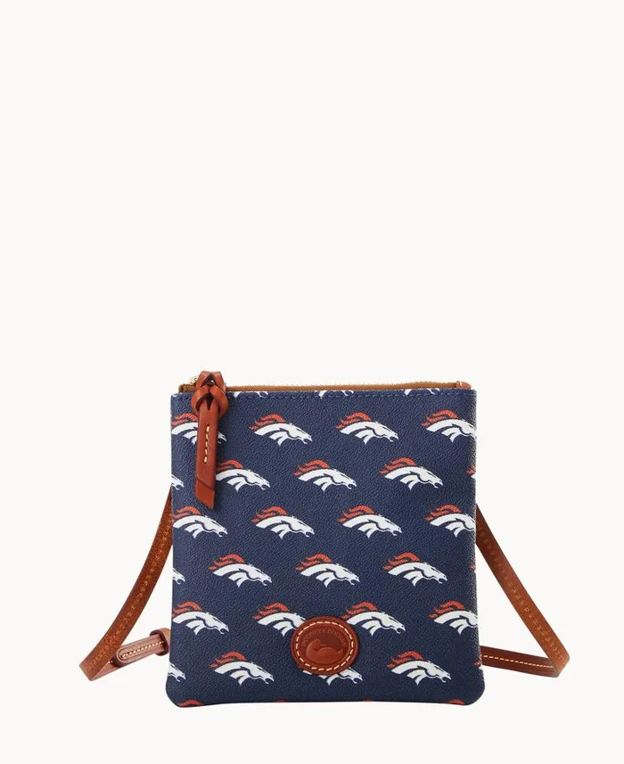 NFL Broncos Small North South Top Zip Crossbody Broncos Woman Dooney and Bourke Crossbodies