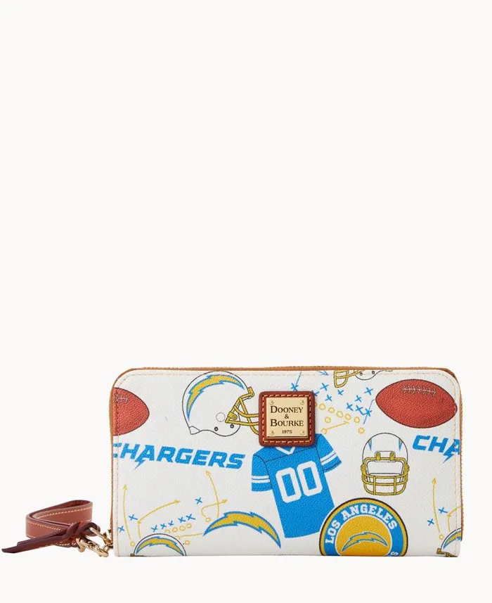 NFL Chargers Large Zip Around Wristlet Chargers ManWoman Dooney and Bourke Wallets NFL Chargers Large Zip Around Wristlet Chargers ManWoman Dooney and Bourke Wallets