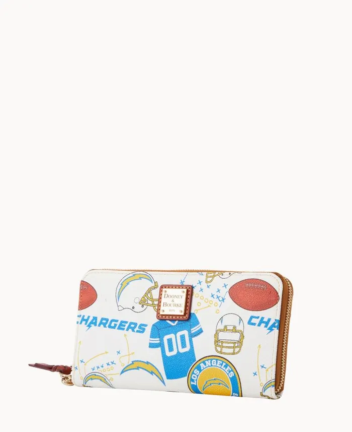 NFL Chargers Large Zip Around Wristlet Chargers ManWoman Dooney and Bourke Wallets NFL Chargers Large Zip Around Wristlet Chargers ManWoman Dooney and Bourke Wallets