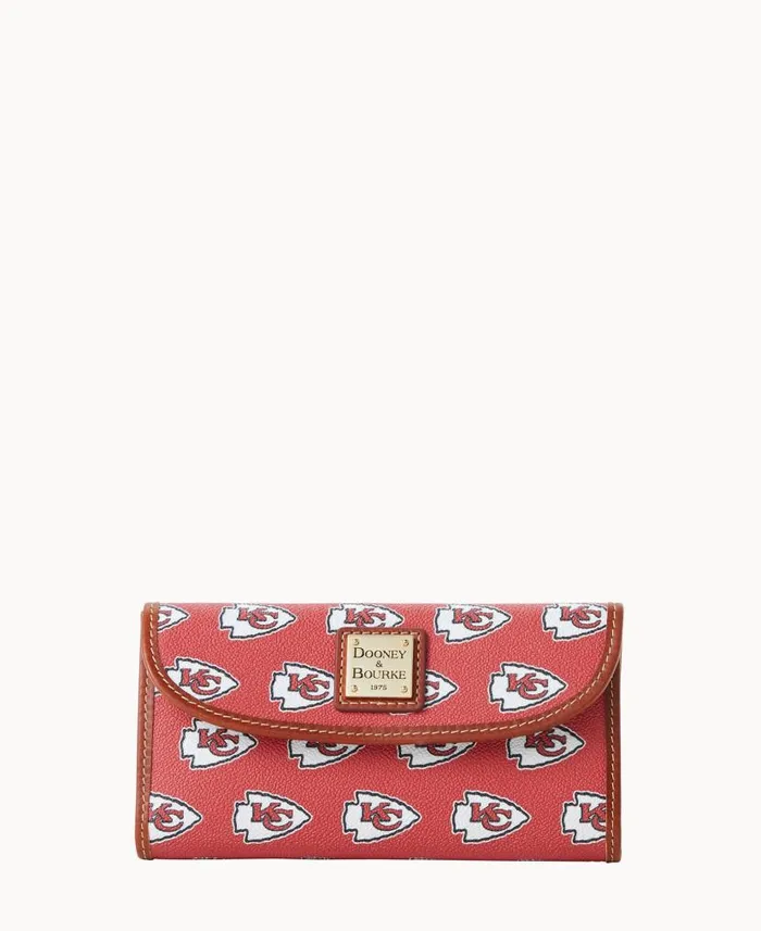 NFL Chiefs Continental Clutch Chiefs ManWoman Dooney and Bourke Wallets