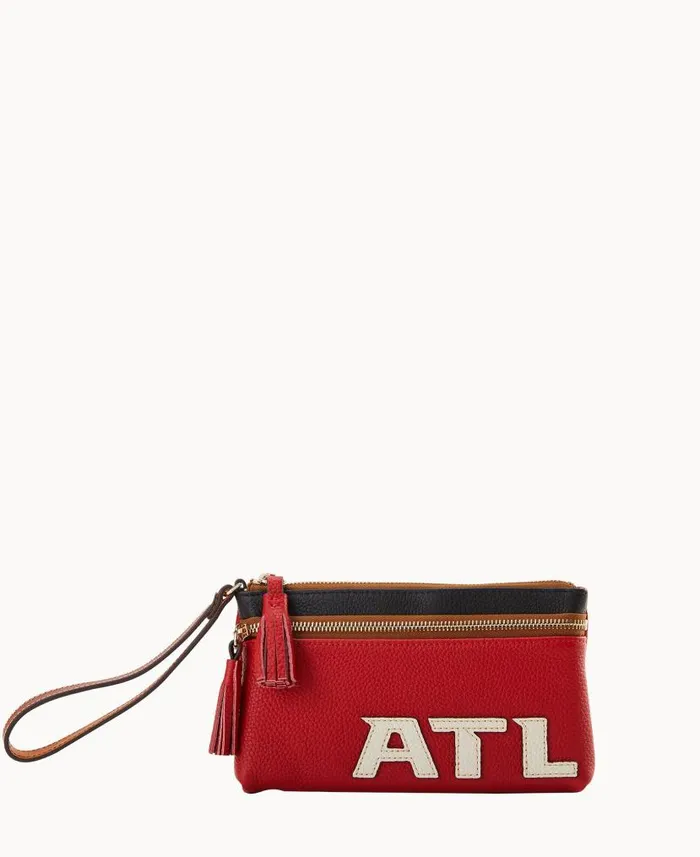 NFL Falcons Double Zip Wristlet Falcons ManWoman Dooney and Bourke Wallets
