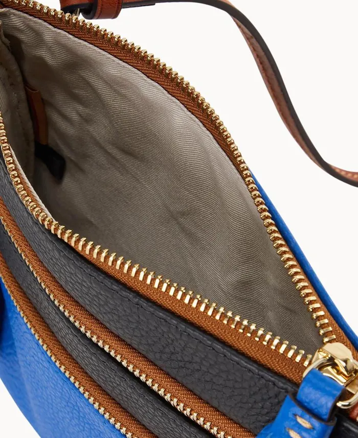 NFL Panthers Triple Zip Crossbody Panthers Woman Dooney and Bourke Crossbodies NFL Panthers Triple Zip Crossbody Panthers Woman Dooney and Bourke Crossbodies