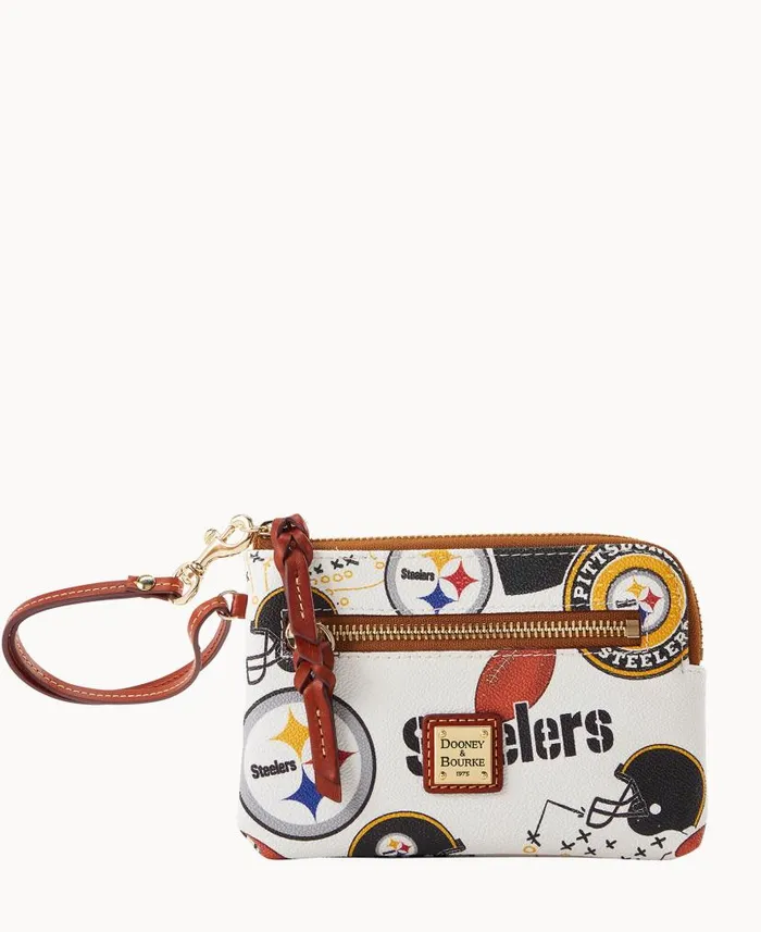 NFL Steelers Zip Around Wristlet Steelers ManWoman Dooney and Bourke Wallets