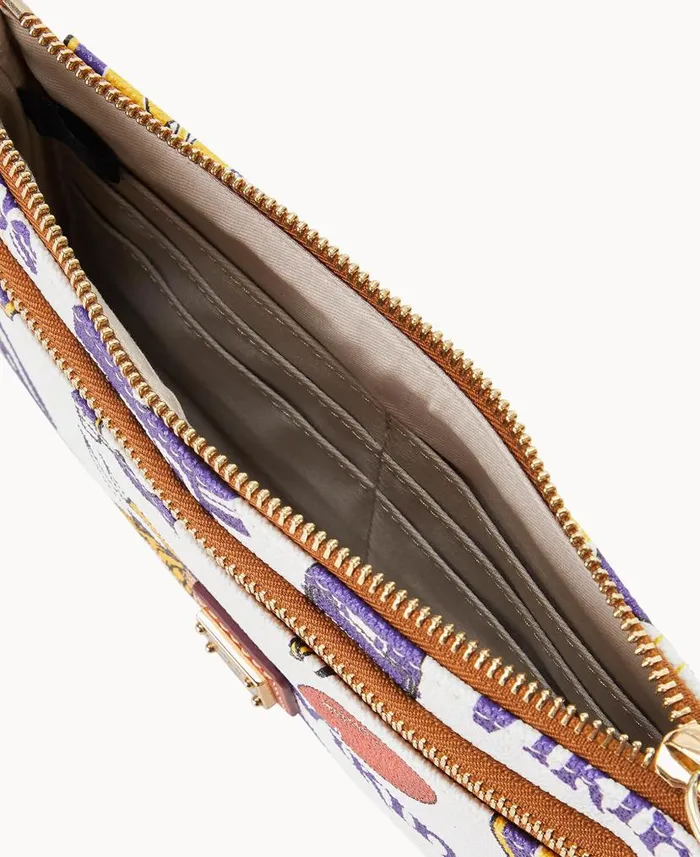 NFL Vikings Double Zip Wristlet Minnesota Vikings ManWoman Dooney and Bourke Wallets NFL Vikings Double Zip Wristlet Minnesota Vikings ManWoman Dooney and Bourke Wallets