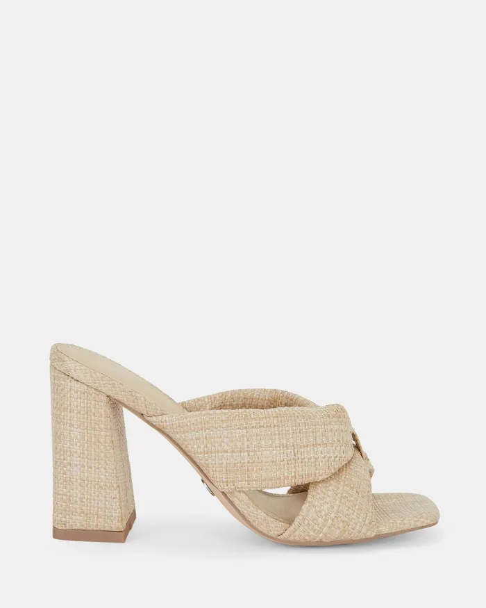 NOVO Shoes FAIZA RAFFIA Open Toe Heels Women Party