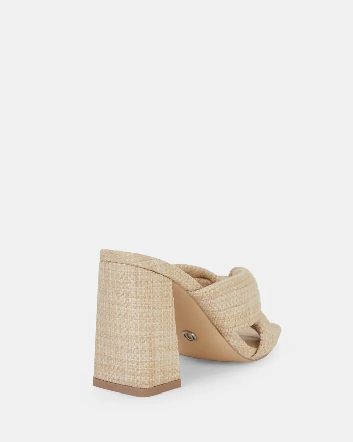 NOVO Shoes FAIZA RAFFIA Open Toe Heels Women Party