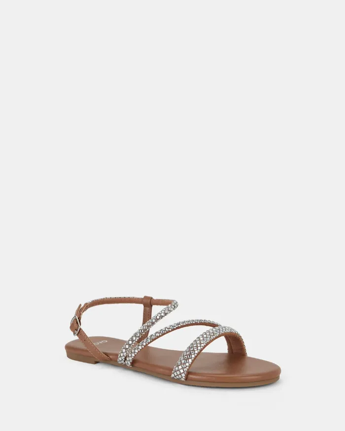 NOVO Shoes Flat Sandals Women TAISSA CARAMEL Flat Sandals