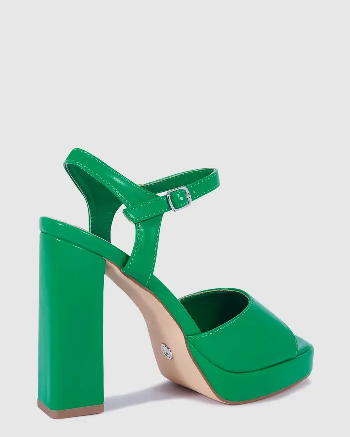 NOVO Shoes MANTLE GREEN Women Platforms
