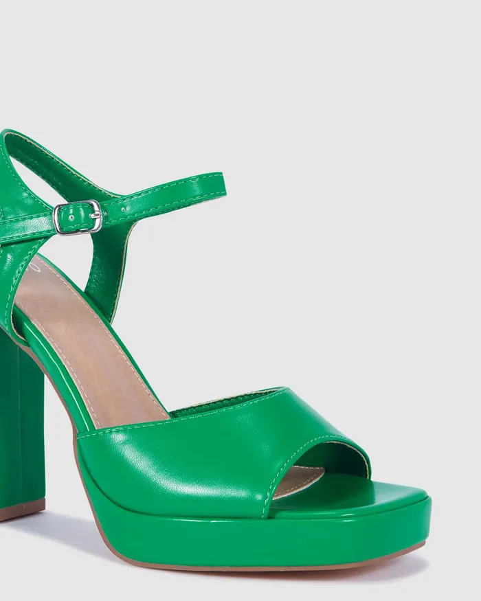 NOVO Shoes MANTLE GREEN Women Platforms