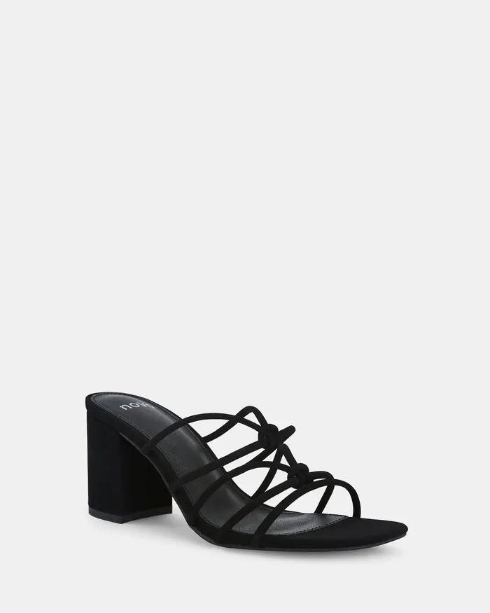 NOVO Shoes MODENA BLACK Open Toe Heels Women Party