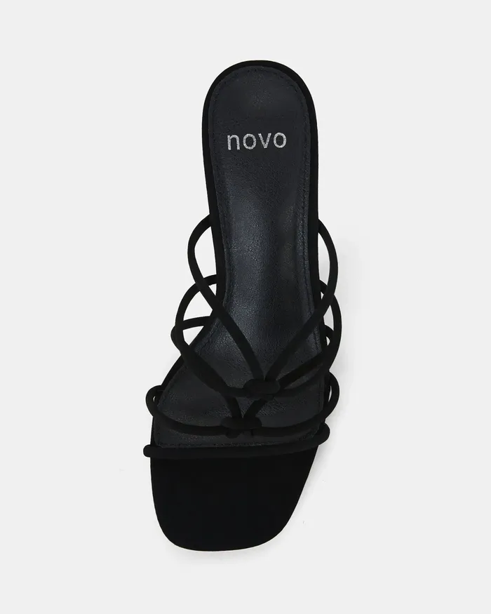 NOVO Shoes MODENA BLACK Open Toe Heels Women Party