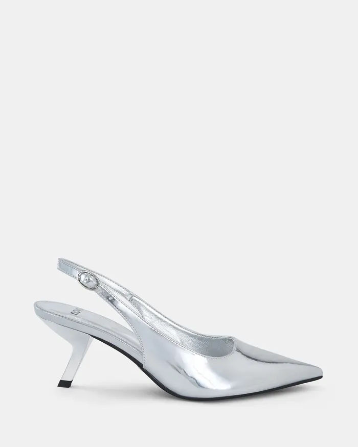 NOVO Shoes Party Women ZINDY SILVER Low Heels