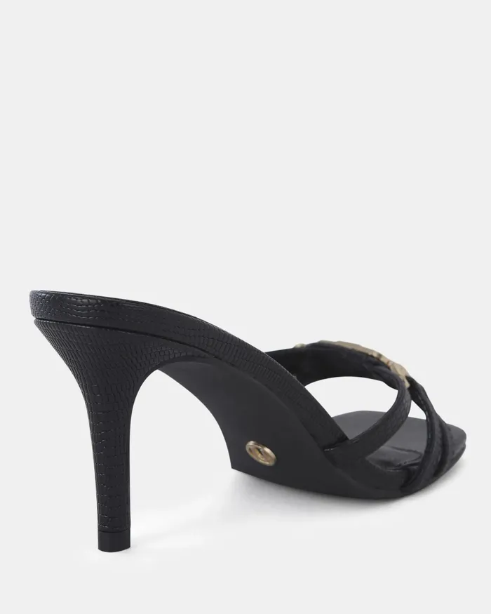 NOVO Shoes URSINO BLACK LIZARD Stilettos Women Party