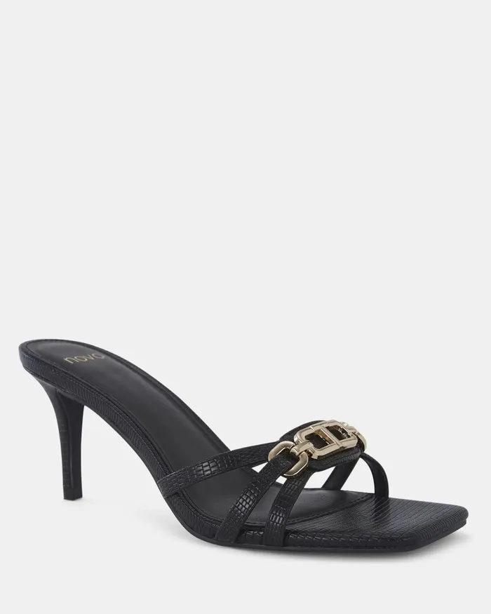 NOVO Shoes URSINO BLACK LIZARD Stilettos Women Party