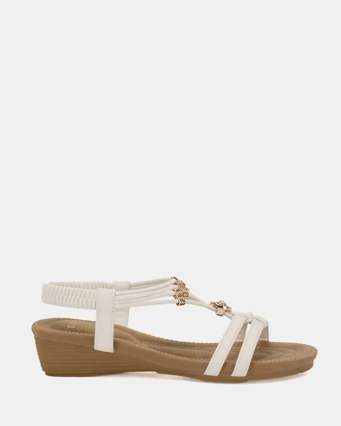 NOVO Shoes Wedges Women ELCANTER WHITE