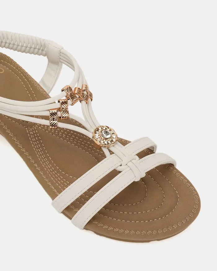 NOVO Shoes Wedges Women ELCANTER WHITE