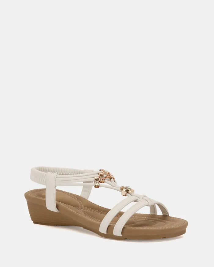 NOVO Shoes Wedges Women ELCANTER WHITE