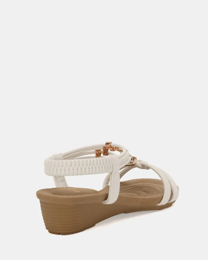 NOVO Shoes Wedges Women ELCANTER WHITE