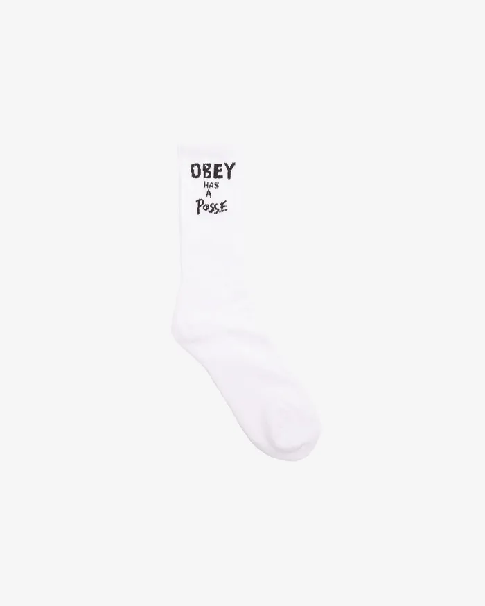 OBEY Clothing OBEY HAS A POSSE SOCKS White Men ACCESSORIES