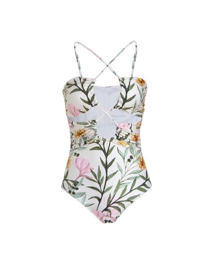 One Pieces Women PatBO Jasmine Laceup One Piece Swimsuit FINAL SALE