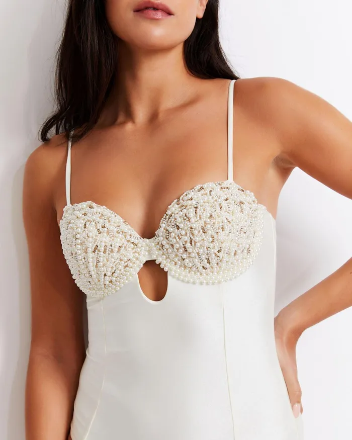One Pieces Women PatBO Shell Beaded One Piece