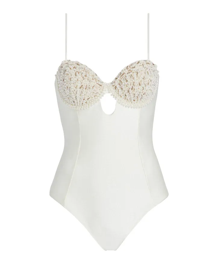 One Pieces Women PatBO Shell Beaded One Piece
