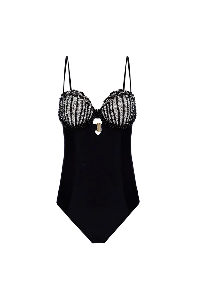 One Pieces Women PatBO Shell Beaded One Piece