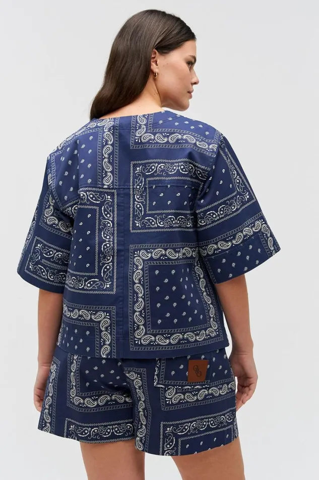 Oroton Bandana Lace Up Top North Sea Women Tops Oroton Bandana Lace Up Top North Sea Women Tops