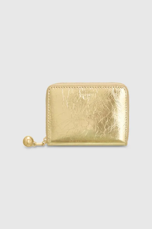 Oroton Clara Metallic Small Zip Wallet Gold Metallic Women Wallets Oroton Clara Metallic Small Zip Wallet Gold Metallic Women Wallets