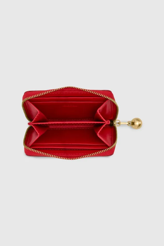 Oroton Clara Smooth Small Zip Wallet Dark Poppy Women Wallets Oroton Clara Smooth Small Zip Wallet Dark Poppy Women Wallets