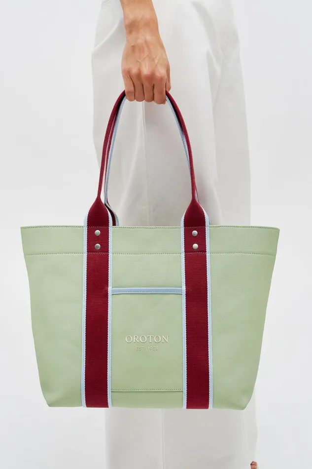 Oroton Crew Tote Agave Mix Women Totes Oroton Crew Tote Agave Mix Women Totes