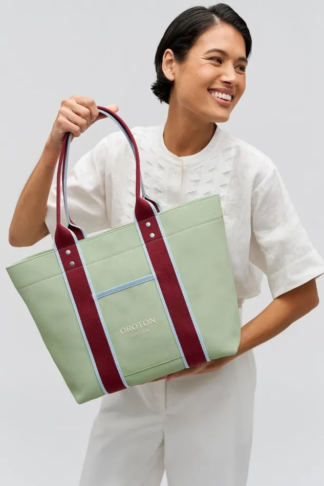 Oroton Crew Tote Agave Mix Women Totes Oroton Crew Tote Agave Mix Women Totes