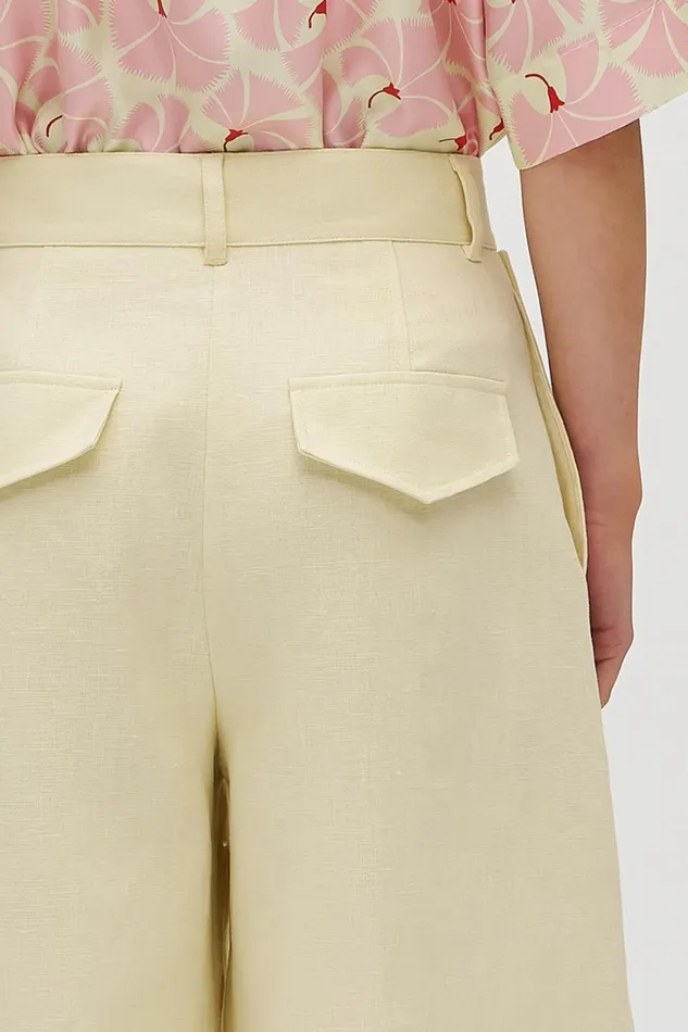 Oroton Culotte Lemon Zest Women Pants Oroton Culotte Lemon Zest Women Pants