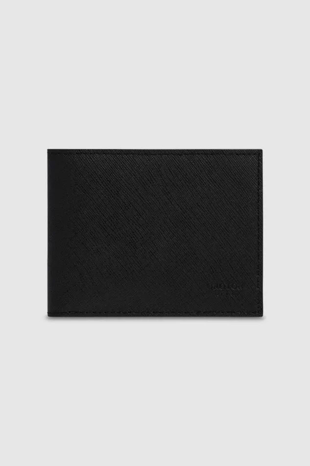 Oroton Eton 4 Card Mini Wallet Black Men Wallets