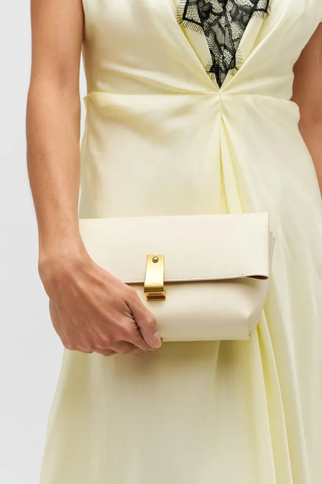 Oroton Etta Medium Clutch Antique Cream Women Mini Bags