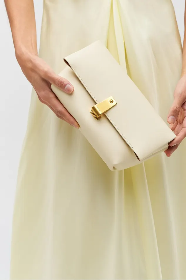Oroton Etta Medium Clutch Antique Cream Women Mini Bags