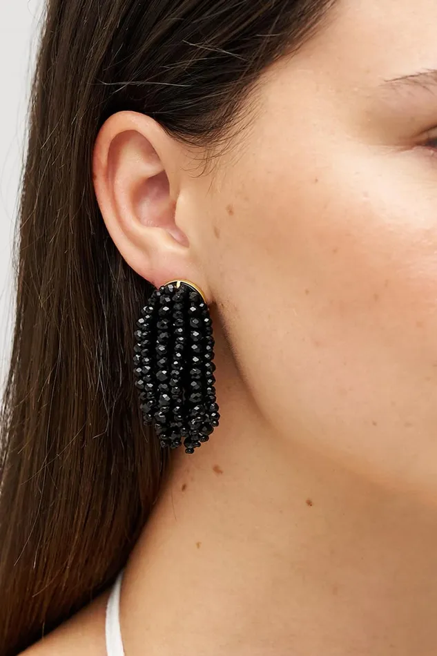 Oroton Fern Drop Earrings Black Women Jewellery Oroton Fern Drop Earrings Black Women Jewellery