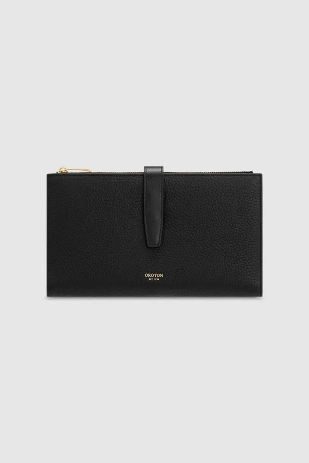 Oroton Fife Travel Wallet Black Women Wallets