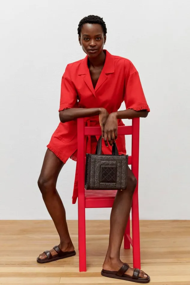 Oroton Fringe Detail Dress Poppy Women Dresses Oroton Fringe Detail Dress Poppy Women Dresses