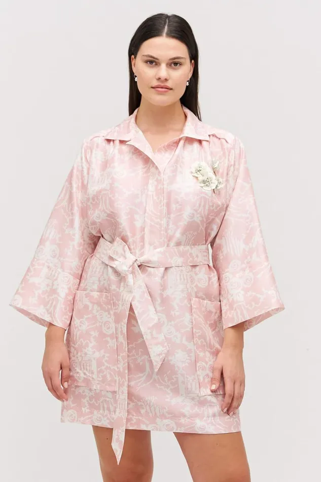 Oroton Garden Toile Embellished Tunic Dress Peony Women Dresses Oroton Garden Toile Embellished Tunic Dress Peony Women Dresses