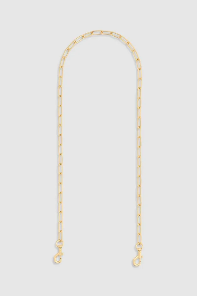 Oroton Isla Long Chain Strap Brass Women Bag Straps Oroton Isla Long Chain Strap Brass Women Bag Straps