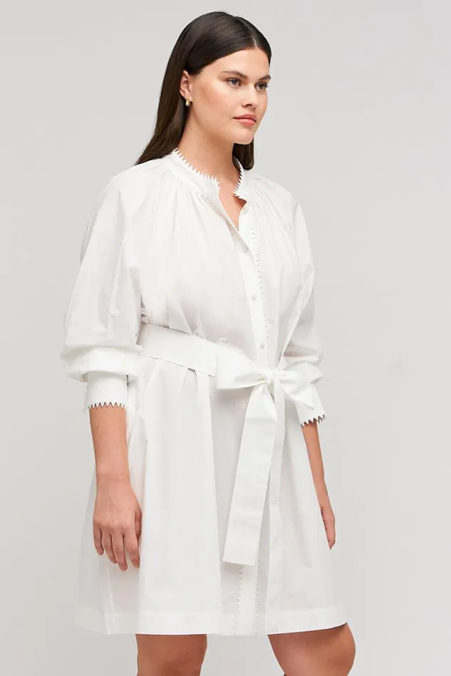 Oroton Lace Detail Smock Dress White Women Dresses Oroton Lace Detail Smock Dress White Women Dresses