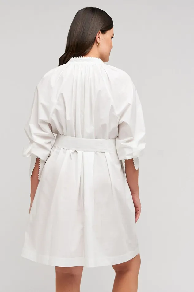 Oroton Lace Detail Smock Dress White Women Dresses Oroton Lace Detail Smock Dress White Women Dresses